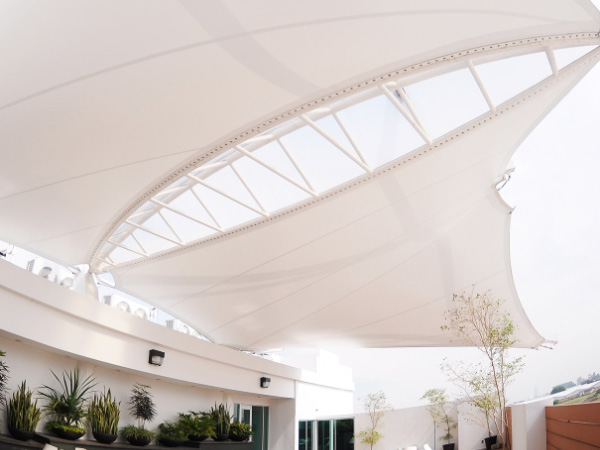 膜结构车棚,标志性小品膜结构,体育看台膜结构